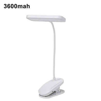 360° Flexible Clip-on LED Desk Lamp USB Rechargeable - Ideal for Bedroom, Study, Reading, Office, and Work - Home Fads 