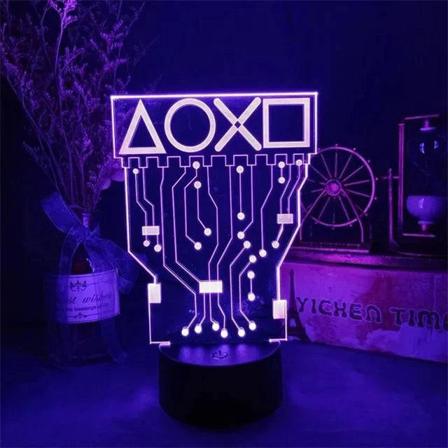 3D Illusion LED Gaming RGB Lamp - USB Powered Night Lights for Gaming Room - Children's Bedroom Lamp - Home Fads 