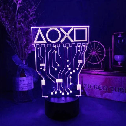 3D Illusion LED Gaming RGB Lamp - USB Powered Night Lights for Gaming Room - Children's Bedroom Lamp - Home Fads 