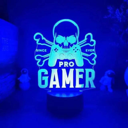 3D Illusion LED Gaming RGB Lamp - USB Powered Night Lights for Gaming Room - Children's Bedroom Lamp - Home Fads 