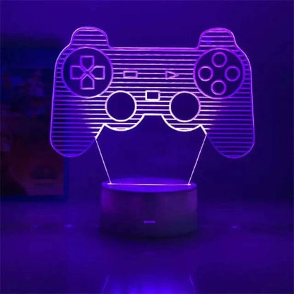 3D Illusion LED Gaming RGB Lamp - USB Powered Night Lights for Gaming Room - Children's Bedroom Lamp - Home Fads 