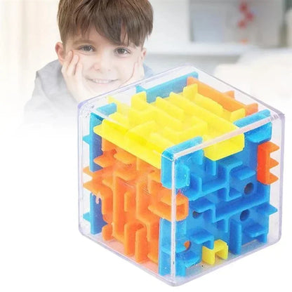 3D Maze Puzzle Cube – Transparent Six-Sided Speed Cube for Stress Relief and Cognitive Development – Fun Maze Toy for Kids and Adults - Home Fads 
