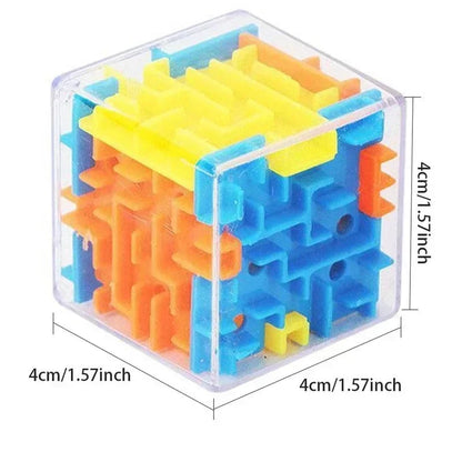 3D Maze Puzzle Cube – Transparent Six-Sided Speed Cube for Stress Relief and Cognitive Development – Fun Maze Toy for Kids and Adults - Home Fads 