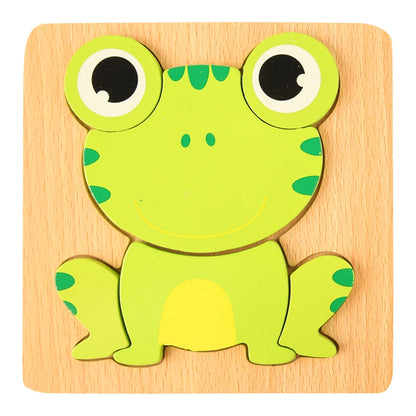 3D Wooden Cartoon Animal Puzzle – Educational Jigsaw Toy for Early Learning and Cognitive Development – Fun Traffic-Themed Puzzle for Kids 3-12 Years - Home Fads 