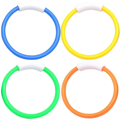4-Piece Summer Pool Diving Toys Set - Multicolor Swim Dive Toy Set for Creative Underwater Fun (Choose from Torpedoes, Rods, Rings, or Soft Spheres) - Home Fads 