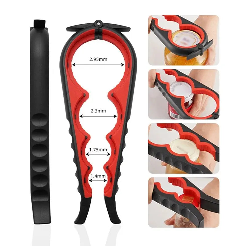 4-in-1 Multi-Purpose Can and Bottle Opener – Ergonomic Anti-Slip Handle for Effortless Opening – Durable Aluminum Alloy for Long-Lasting Performance - Home Fads 