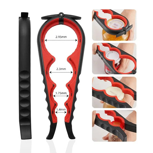 4-in-1 Multi-Purpose Can and Bottle Opener – Ergonomic Anti-Slip Handle for Effortless Opening – Durable Aluminum Alloy for Long-Lasting Performance - Home Fads 