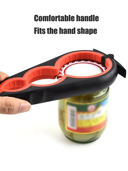 4-in-1 Multi-Purpose Can and Bottle Opener – Ergonomic Anti-Slip Handle for Effortless Opening – Durable Aluminum Alloy for Long-Lasting Performance - Home Fads 