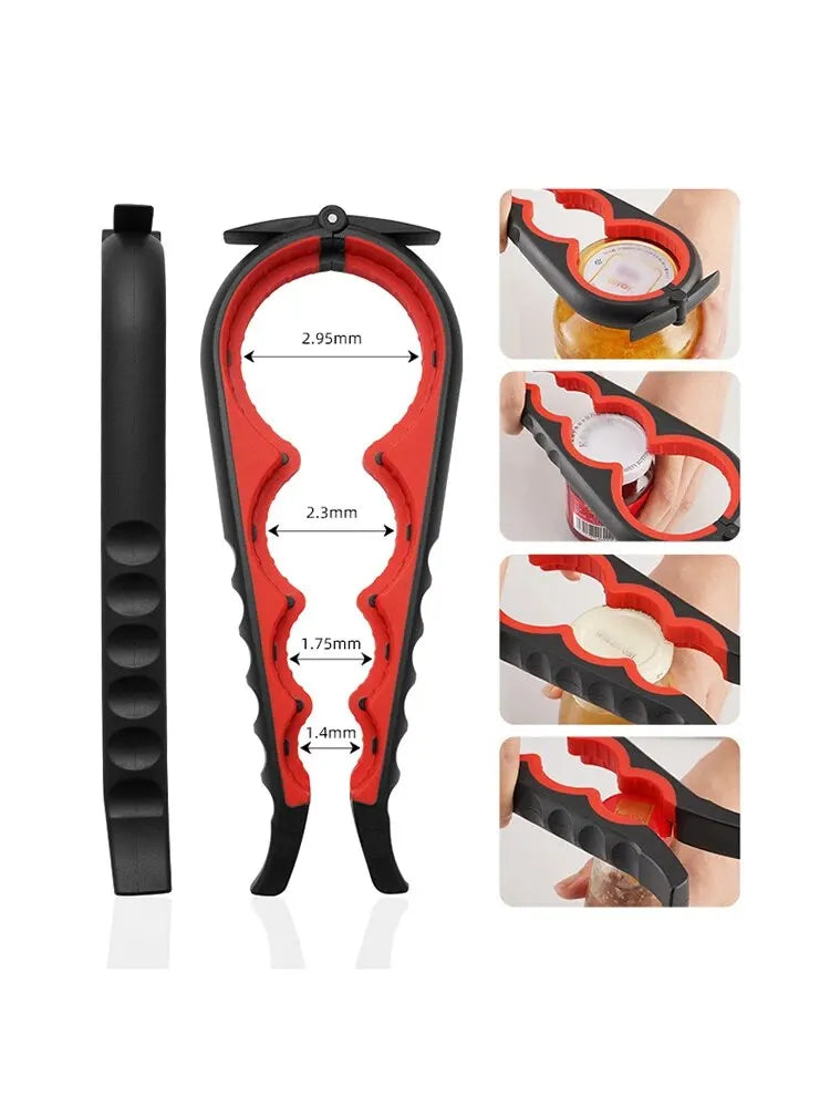 4-in-1 Multi-Purpose Can and Bottle Opener – Ergonomic Anti-Slip Handle for Effortless Opening – Durable Aluminum Alloy for Long-Lasting Performance - Home Fads 