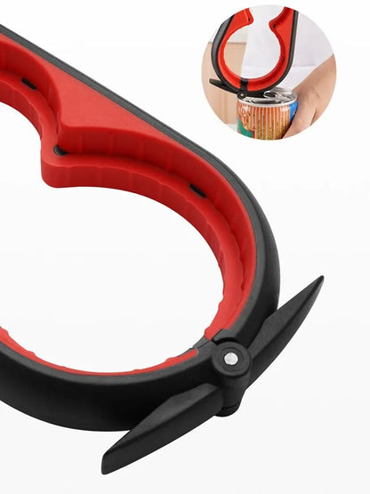 4-in-1 Multi-Purpose Can and Bottle Opener – Ergonomic Anti-Slip Handle for Effortless Opening – Durable Aluminum Alloy for Long-Lasting Performance - Home Fads 