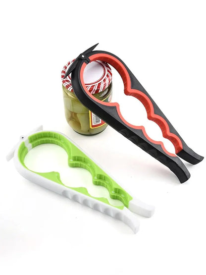 4-in-1 Multi-Purpose Can and Bottle Opener – Ergonomic Anti-Slip Handle for Effortless Opening – Durable Aluminum Alloy for Long-Lasting Performance - Home Fads 