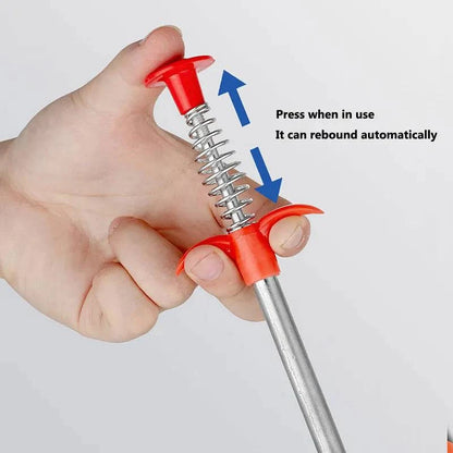 60cm Spring Pipe Dredging Snake & Augmenter - Effortless Clog Removal, 4 Robust Claw Pick-Up Ends - Home Fads 