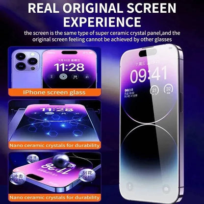 8K Oleophobic Coating Tempered Glass Screen Protector for iPhone - Superior Scratch and Shatter Defense - Dust-Free Installation - Clear or Anti-Spy - Home Fads