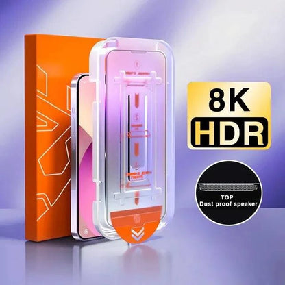 8K Oleophobic Coating Tempered Glass Screen Protector for iPhone - Superior Scratch and Shatter Defense - Dust-Free Installation - Clear or Anti-Spy - Home Fads