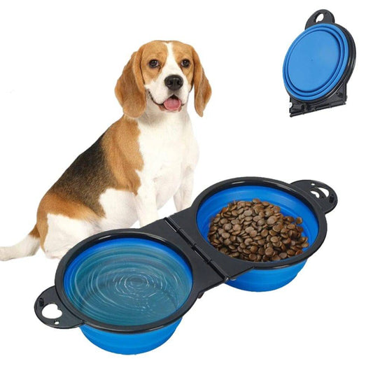 Foldable, Collapsible, Portable Dual-Function Pet Bowl for Dogs and Cats: Compact Solution for Feeding and Hydration on the Go - Home Fads