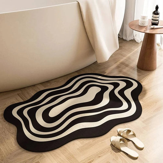 Absorbent Non-Slip Bathroom Mat with Quick-Drying Feature - Bathroom Mat: A Refined Shower Rug for Home Use - Home Fads 