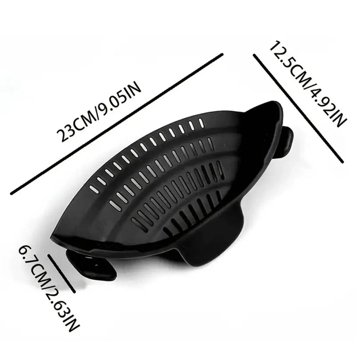 Adjustable Clip-On Pot Strainer for Pots, Pans, and Bowls - Kitchen Colander and Strainer Attachment - Home Fads 