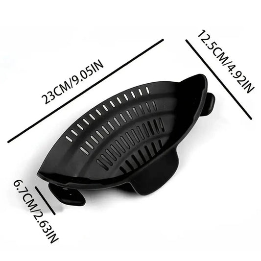 Adjustable Clip-On Pot Strainer for Pots, Pans, and Bowls - Kitchen Colander and Strainer Attachment - Home Fads 