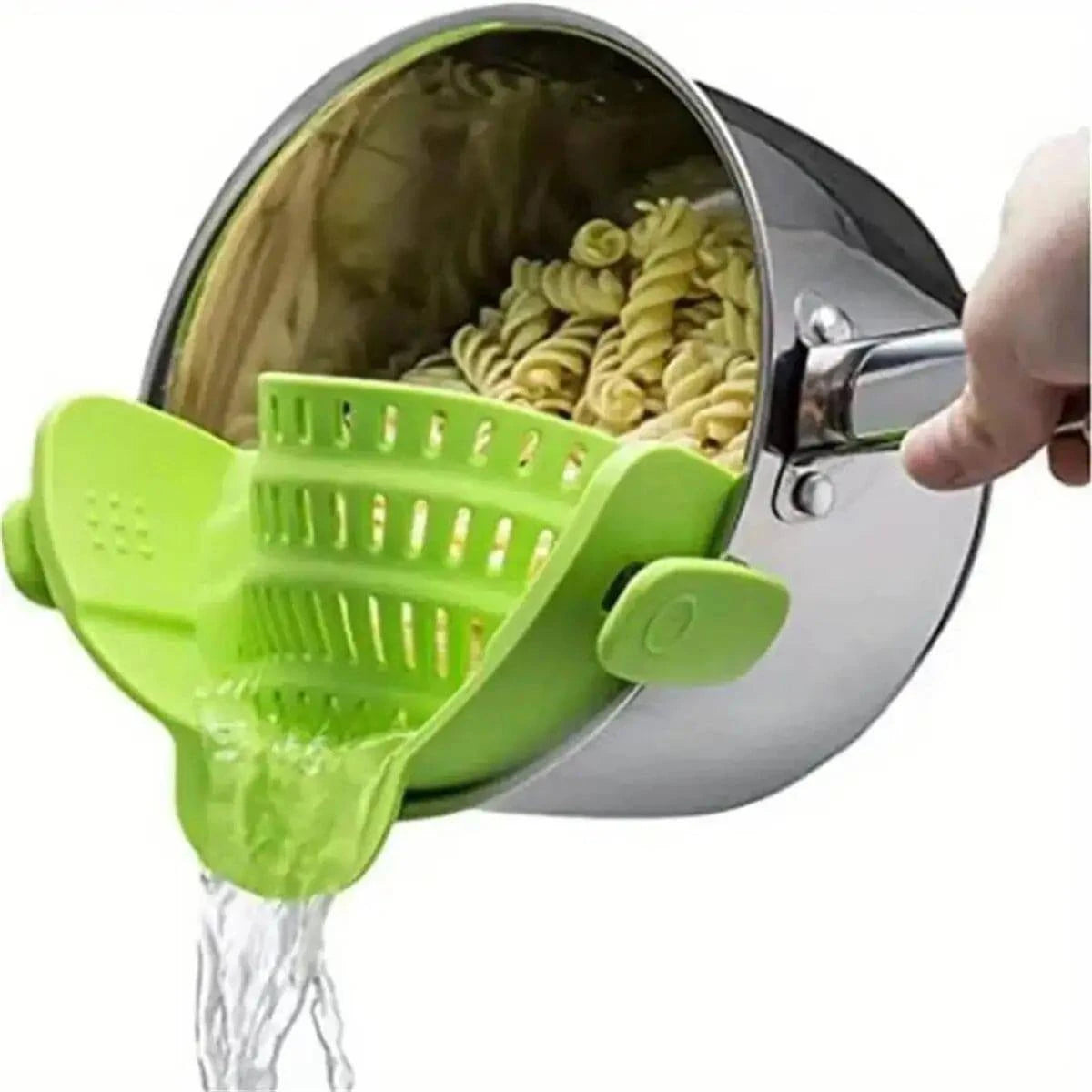 Adjustable Clip-On Pot Strainer for Pots, Pans, and Bowls - Kitchen Colander and Strainer Attachment - Home Fads 