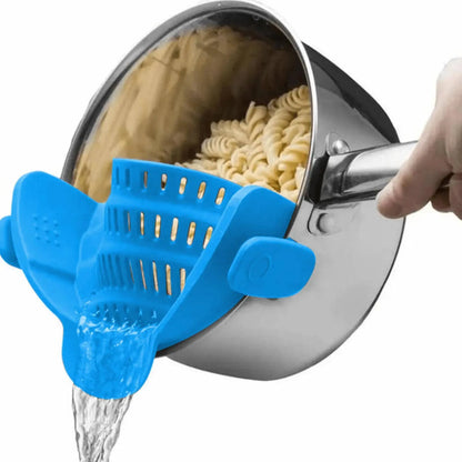 Adjustable Clip-On Pot Strainer for Pots, Pans, and Bowls - Kitchen Colander and Strainer Attachment - Home Fads 