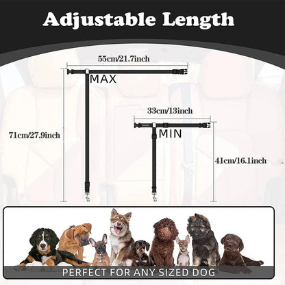 Adjustable Pet Travel Harness: Secure Seat Belt Restraint for Dogs and Cats in Cars - Home Fads 
