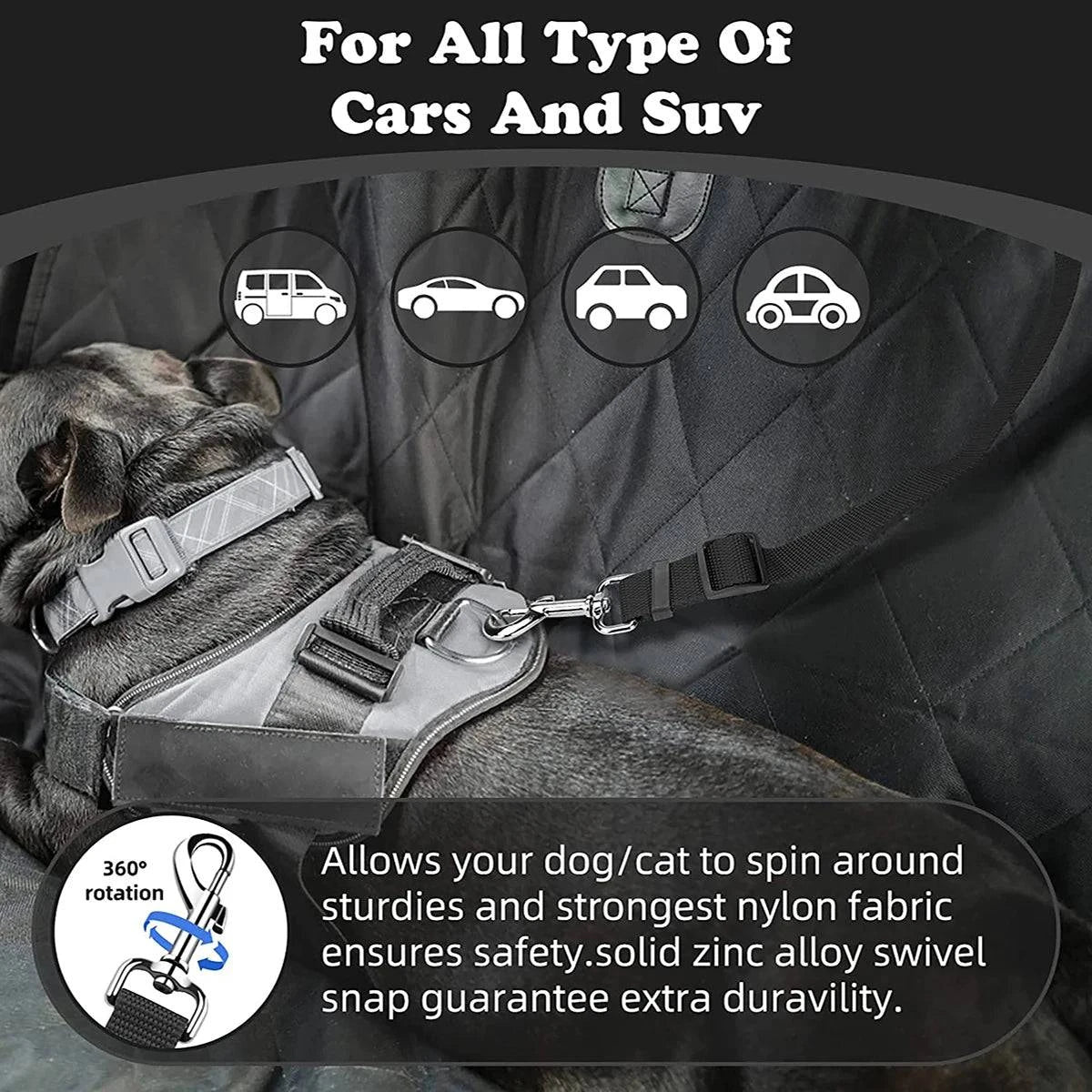 Adjustable Pet Travel Harness: Secure Seat Belt Restraint for Dogs and Cats in Cars - Home Fads 