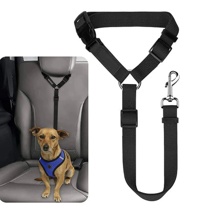 Adjustable Pet Travel Harness: Secure Seat Belt Restraint for Dogs and Cats in Cars - Home Fads 