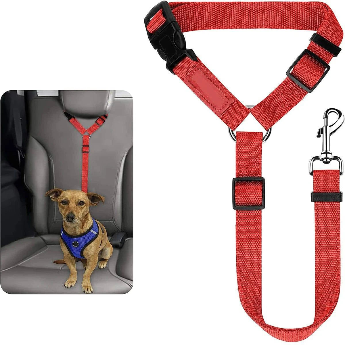 Adjustable Pet Travel Harness: Secure Seat Belt Restraint for Dogs and Cats in Cars - Home Fads 