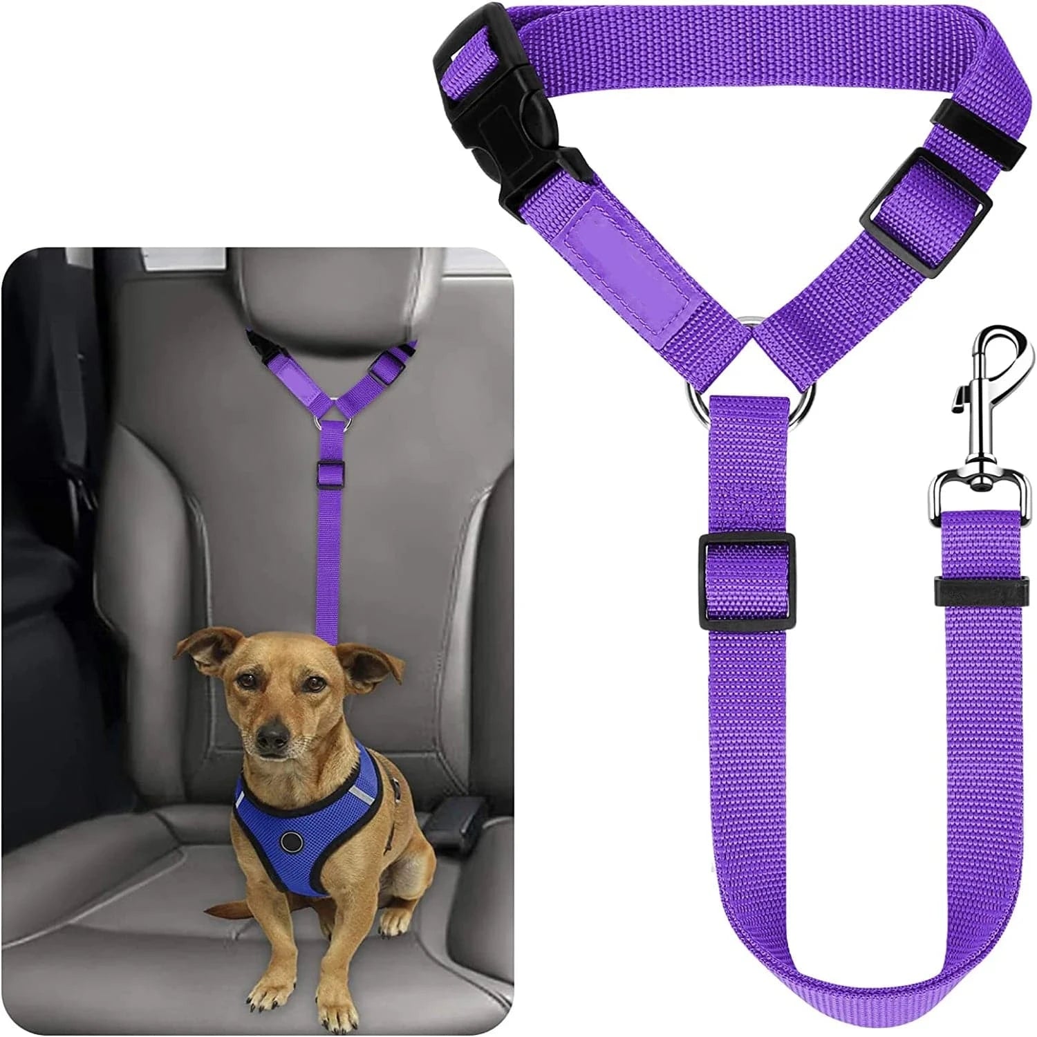 Adjustable Pet Travel Harness: Secure Seat Belt Restraint for Dogs and Cats in Cars - Home Fads 