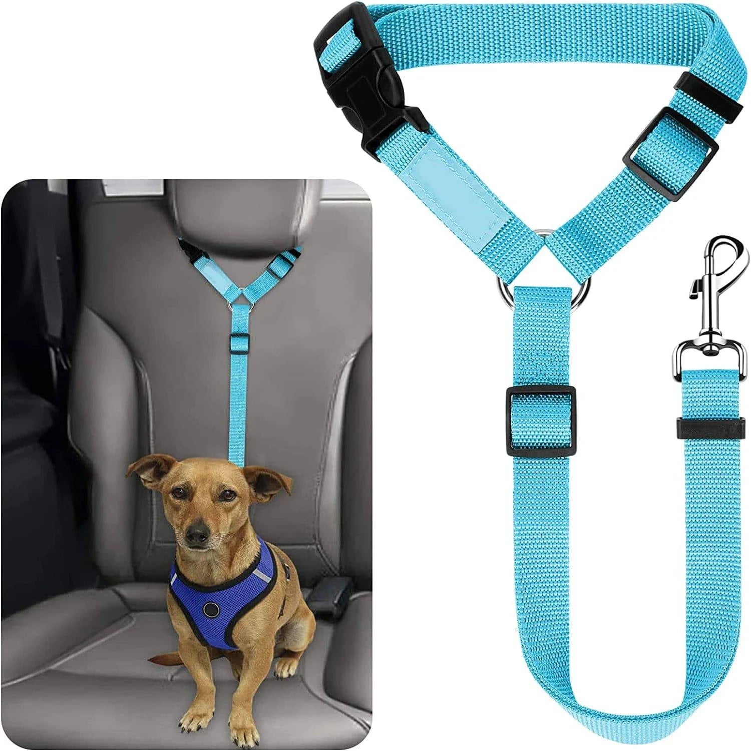 Adjustable Pet Travel Harness: Secure Seat Belt Restraint for Dogs and Cats in Cars - Home Fads 
