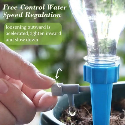 Adjustable Self-Watering Spikes – Automatic Drip Irrigation System for Indoor & Outdoor Plants, Potted Gardens, Greenhouses – 12-Pack - Home Fads 