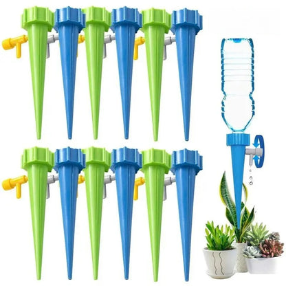 Adjustable Self-Watering Spikes – Automatic Drip Irrigation System for Indoor & Outdoor Plants, Potted Gardens, Greenhouses – 12-Pack - Home Fads 