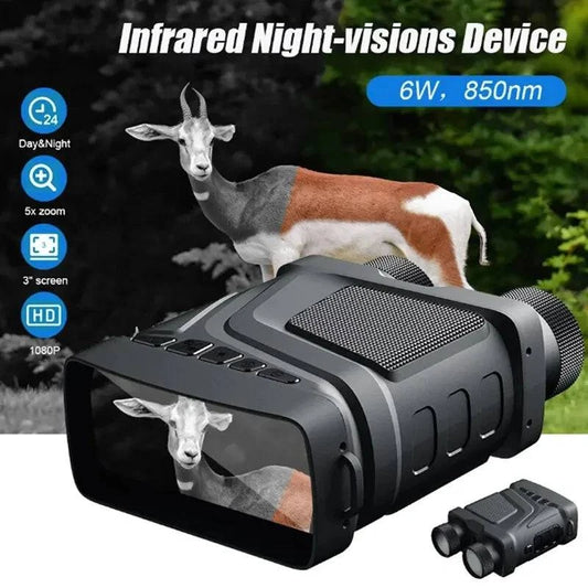 Advanced Digital Infrared Night Vision Binoculars with 5X Zoom for Professional Hunting and Camping - Reliable 300M Night Vision Device - Home Fads 