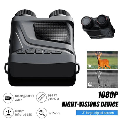 Advanced Digital Infrared Night Vision Binoculars with 5X Zoom for Professional Hunting and Camping - Reliable 300M Night Vision Device - Home Fads 