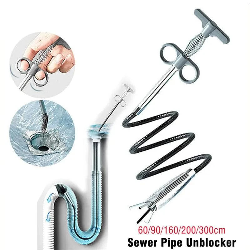 Advanced Sewer Pipe Dredging Snake & Augmenter: Efficient Cleaning & Clog Removal - Available in 5 Sizes for Easy Two-Finger Operation - Home Fads 