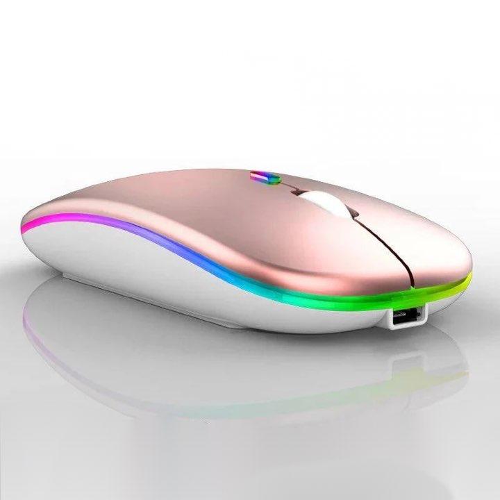 Advanced Rechargeable 2.4G Wireless Gaming Mouse with Bluetooth 5.2 and Dynamic LED Backlighting - Home Fads 