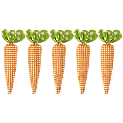 Artificial Carrot Decorations – Set of 1, 3, or 5 Soft Fabric Carrots for Spring, Seasonal Displays, Parties, Home Decor, and Crafts - Home Fads 