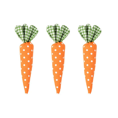 Artificial Carrot Decorations – Set of 1, 3, or 5 Soft Fabric Carrots for Spring, Seasonal Displays, Parties, Home Decor, and Crafts - Home Fads 