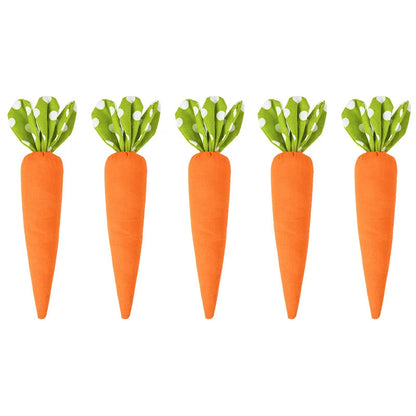 Artificial Carrot Decorations – Set of 1, 3, or 5 Soft Fabric Carrots for Spring, Seasonal Displays, Parties, Home Decor, and Crafts - Home Fads 