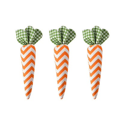 Artificial Carrot Decorations – Set of 1, 3, or 5 Soft Fabric Carrots for Spring, Seasonal Displays, Parties, Home Decor, and Crafts - Home Fads 