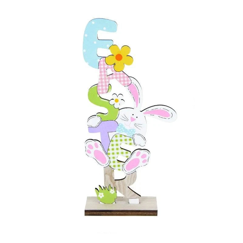 Artisanal Wooden Signs DIY Craft for Desktop Centerpieces – Featuring Decorative Rabbit, Flower, and Gnome Ornaments - Home Fads 