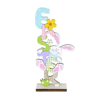 Artisanal Wooden Signs DIY Craft for Desktop Centerpieces – Featuring Decorative Rabbit, Flower, and Gnome Ornaments - Home Fads 