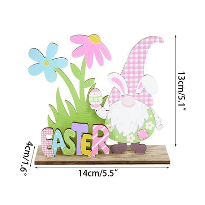Artisanal Wooden Signs DIY Craft for Desktop Centerpieces – Featuring Decorative Rabbit, Flower, and Gnome Ornaments - Home Fads 
