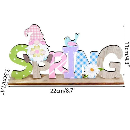 Artisanal Wooden Signs DIY Craft for Desktop Centerpieces – Featuring Decorative Rabbit, Flower, and Gnome Ornaments - Home Fads 