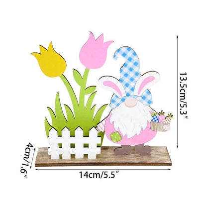 Artisanal Wooden Signs DIY Craft for Desktop Centerpieces – Featuring Decorative Rabbit, Flower, and Gnome Ornaments - Home Fads 