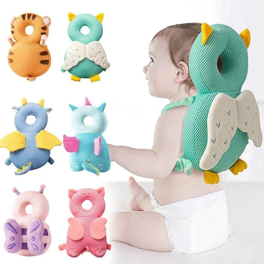 Baby Head Protector Backpack Pillow - Soft PP Cotton Safety Cushion for Toddlers (1-3 Years) - Adorable Cartoon Designs - Home Fads 