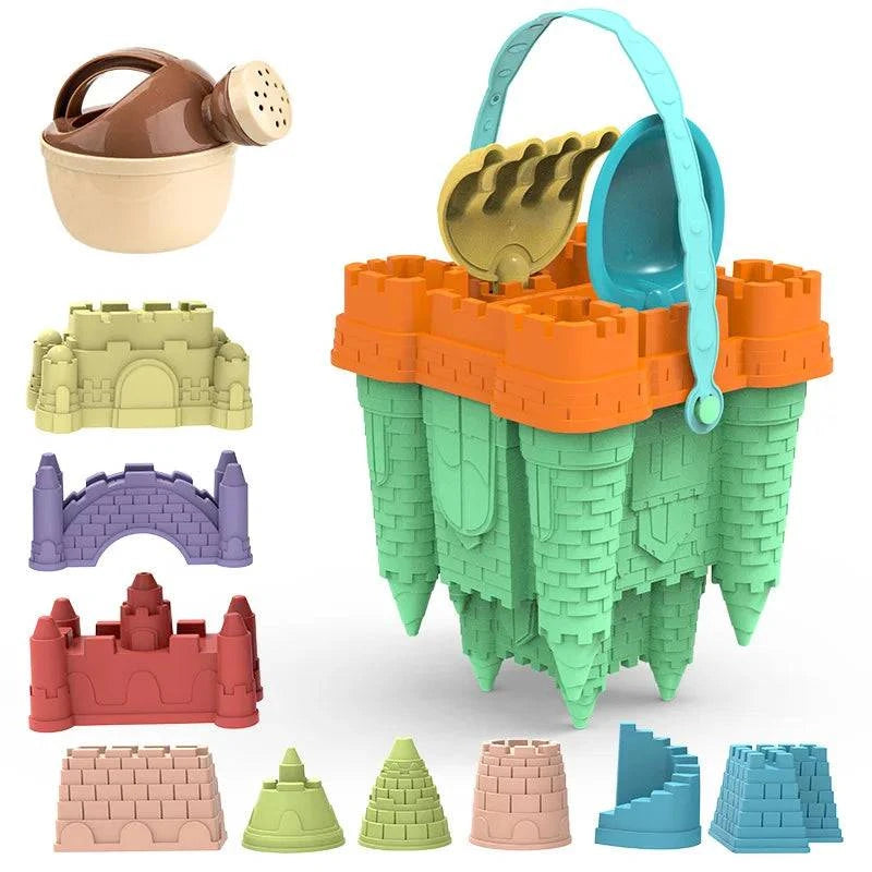 Beach Castle Bucket Sand Play Set - Outdoor Kids Summer Toys - Home Fads 