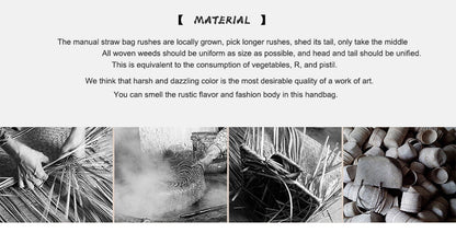 Boho Chic Handmade Striped Wicker Storage Baskets - Collapsible Laundry Basket and Flower Pot - Home Fads 