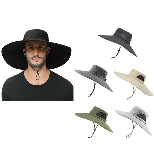 Breathable Cotton Sun Fisherman Hat with Wide Visor Brim for Men and Women - Perfect for Beach, Hiking, Fishing, and Outdoor Adventures - Home Fads 