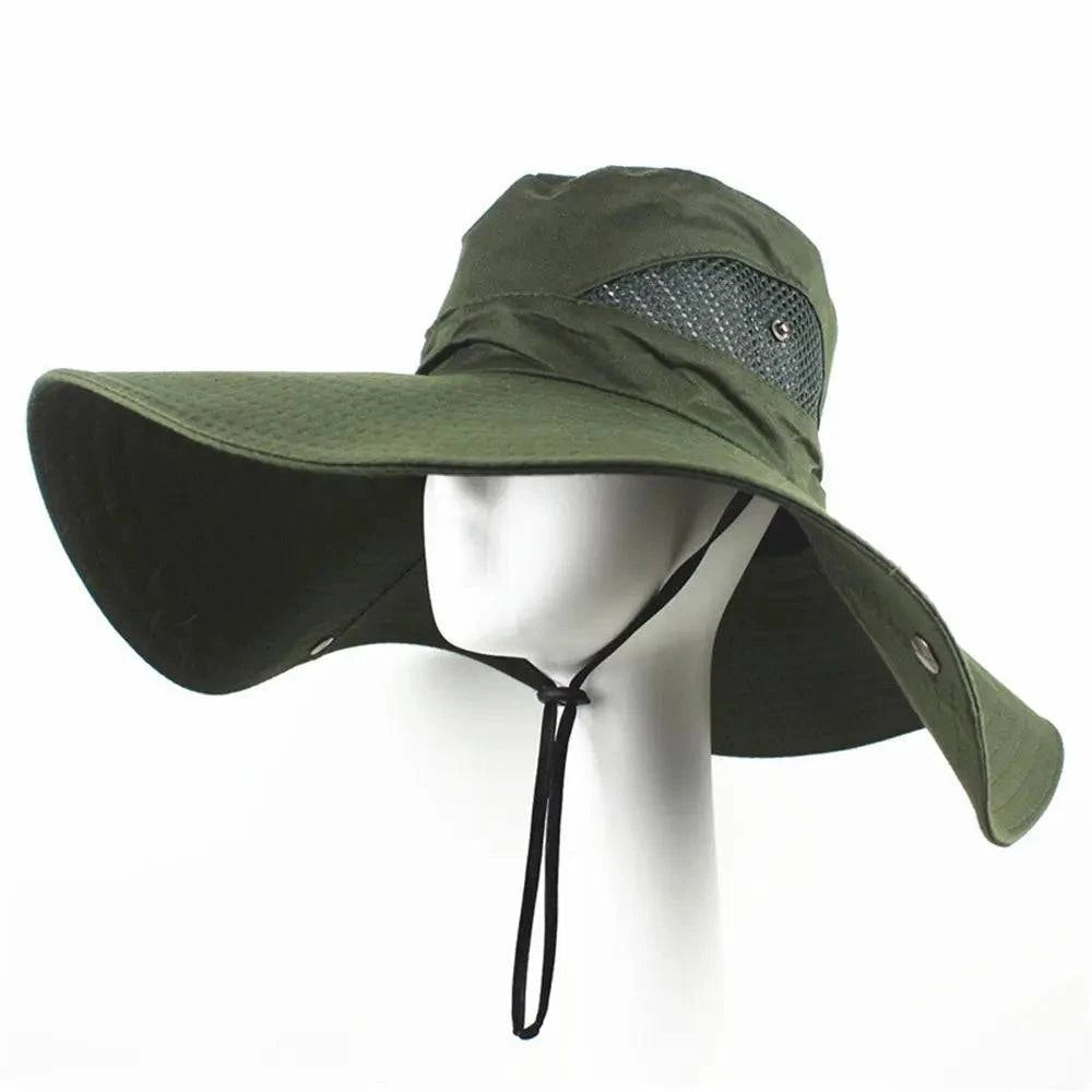 Breathable Cotton Sun Fisherman Hat with Wide Visor Brim for Men and Women - Perfect for Beach, Hiking, Fishing, and Outdoor Adventures - Home Fads 